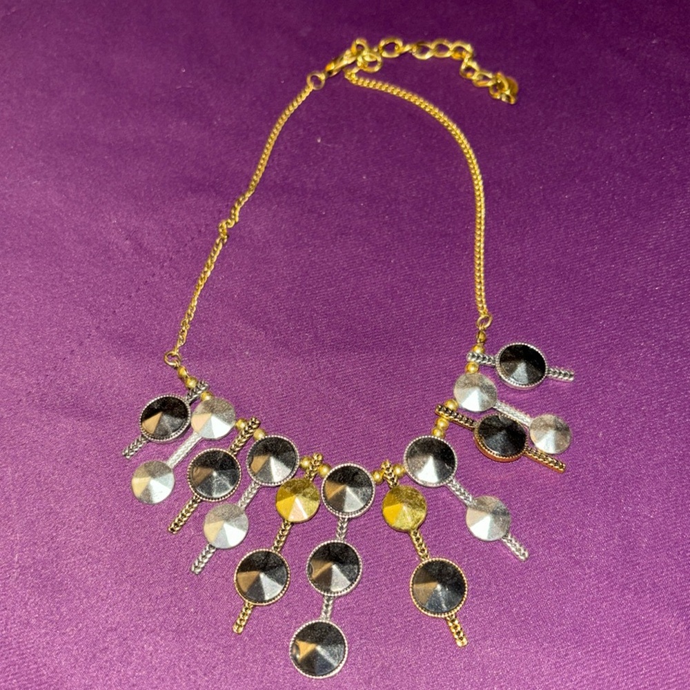 Silver and gold necklace